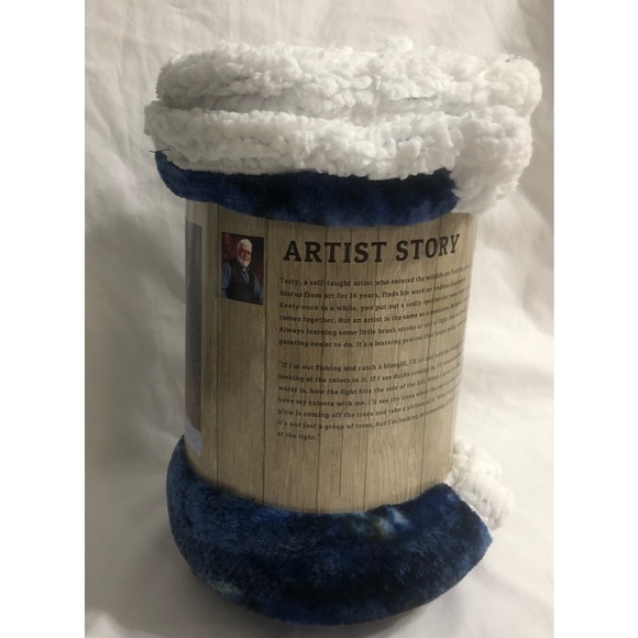 Silky double sherpa throw brown. Size 50in x 60in - Picture 2 of 5